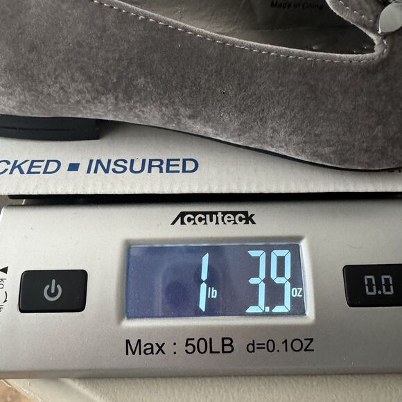 Bellini Women's Dragonfly Loafer Flat 9 Gray Velvet Pointed Toe Artsy Old Money - Picture 13 of 13